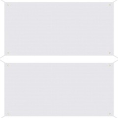 2 Pack Large Blank Banners, SUMERSHA 2 x 4 Feet Polyester 2 x 4 feet, White