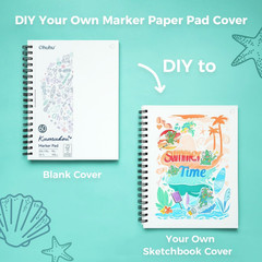Ohuhu Double-Sided Marker Pad Art Sketchbook Bleedproof – 7″X10″ Large Paper Siz