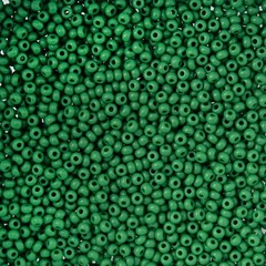 John Bead Czech Glass Seed Beads – Medium Green, 10/0, 22 g vial