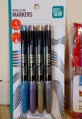 (2 Lot) Studio KingArt Gel Pens Glitter Colors, Pen Gear Metallic Ink Markers
