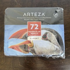 Arteza Professional Watercolor Pencils Expert Set 72 Colors 4 mm Lead New
