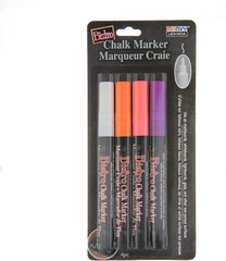 Uchida of America Uchida, 482-4H, 4 Piece, Bistro Fine Line Chalk Marker Set, Fl