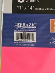 BAZIC 11″ X 14″ Multi Color Fluorescent Poster Board (5/Pack)
