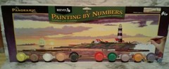 Sealed REEVES 24×8″ Paint by Number PANORAMIC Set LIGHTHOUSE w/ Ship on Sea