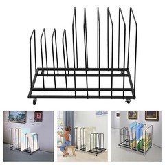 Art Canvas Storage Rack with Wheels Painting Drying Rack Easel Display Stand