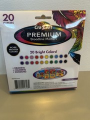 Cra-z-art Premium Broadline Markers 20ct Multicolor Vivid Drawing Coloring 2019