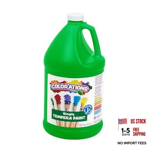 Paraben-Free Tempera Paint for Kids – 1 Gallon, Green Paraben-Free Formula