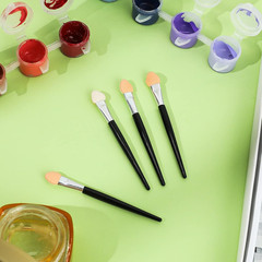24 Pcs Sponge Applicators,Small Sponge Painting Brushes Detailed Ink Paints Blen
