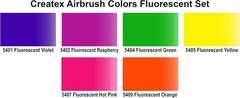 Bright Fluorescent Airbrush Colors Set – 2oz Bottles for Creative Projects