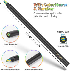 Art Supplies 12 Rainbow Colored Pencils, Teen Girl Gifts Trendy Stuff, Arts and