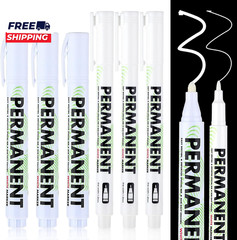 Acrylic White Paint Pens 6 Pack White Permanent Marker with Extra Fine Point (1M