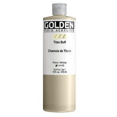 Fluid Acrylics by GOLDEN, Titan Buff, 16 fl. oz. Bottle, Office Product