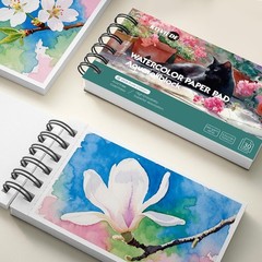 100% Cotton Watercolor Paper Pad 3 Pack 90 Sheets Cold Press 140lb/300gsm Spi…