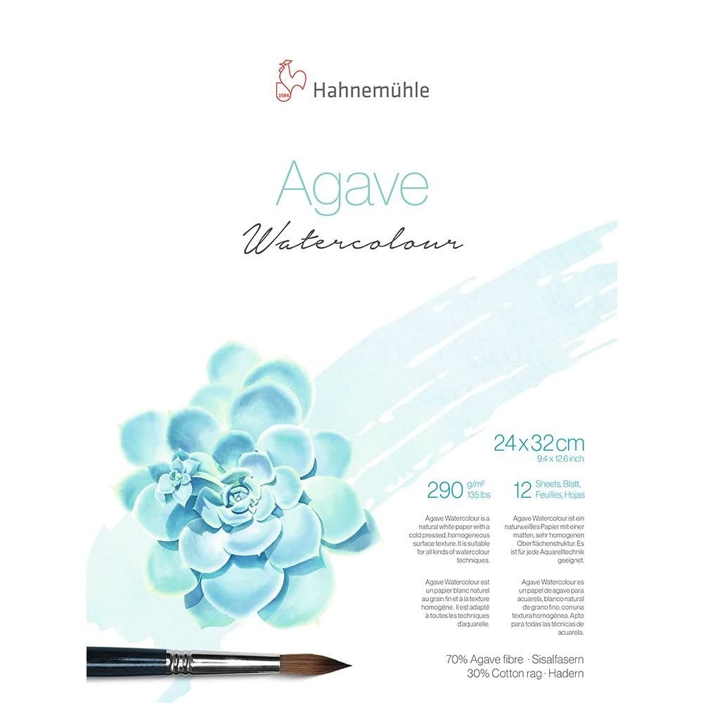 Hahnemuhle Agave Watercolour Block 24x32cm 9.45×12.6 In 10625401 1 PCS