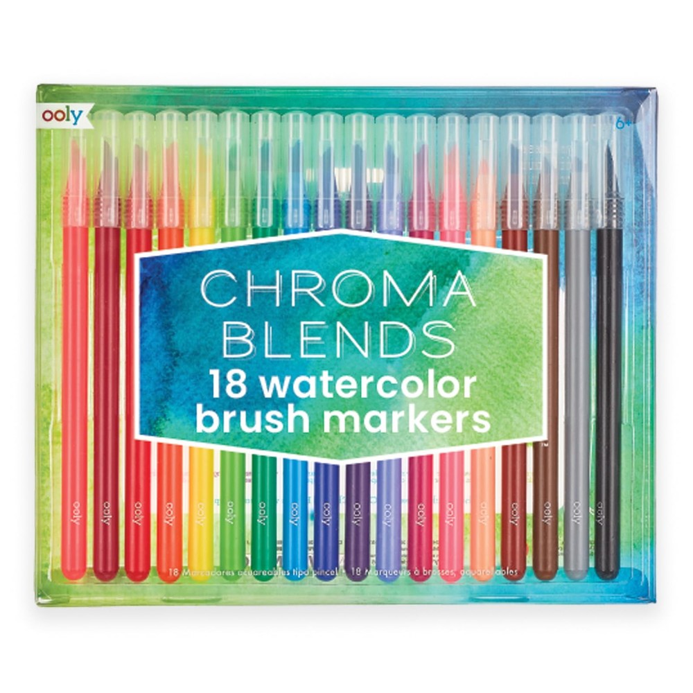 18 PCS Chroma Blends Watercolor Brush Markers Pens Hand Lettering Art Ink