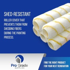 Pro Grade – Paint Roller Covers – 1/2 X 9 Inch Microfiber 5 5 Ea 1/2″ Micro