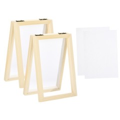 2Pcs Paper Making Screen Wooden Paper Making Mould 7.1×4.9Inch for DIY Craft