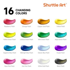 Shuttle Art Color Change Acrylic Paint Set, 2 Ounce (Pack of 16), Chameleon