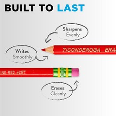 12 Count Non-Toxic Carmine Red Erasable Pencils – Ideal for Teachers and Artists