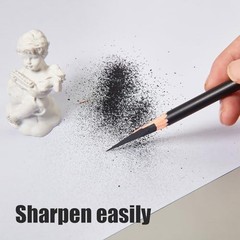36 Pc Charcoal Pencil Set – Soft, Medium, Hard for Sketching & Shading