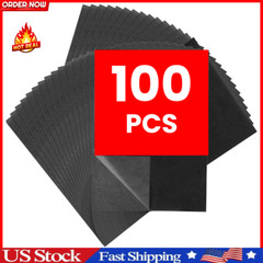 100 Sheets Carbon Paper, Black Graphite Paper for Tracing Patterns onto Wood, Pa