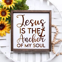 16PCS Christian Inspirational Stencils 7.9 inches x inches, white