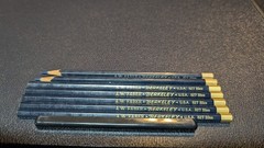 2-A. W. Faber BERKELEY BLUE With Gold Top High Grade Colored Pencils Lot 7