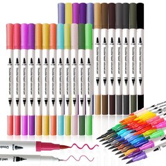 Art Brush Markers Pens for Adult Coloring Books, Supplies for Teens, 24 Color…