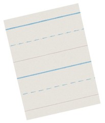 500 Sheets Red Blue Newsprint Paper 5/8 Inch Ruled 11×8.5 Inch Board