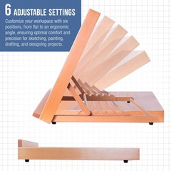 US Art Supply Large 18-1/2″ x 14-1/8″ (A3) Artist Adjustable Wood Drawing Board