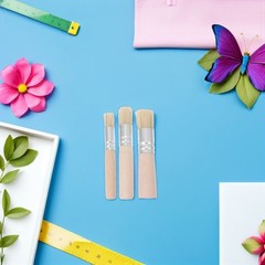 6pcs Wooden Stencil Paint Brushes: Pig Bristle Brush Set for Painting Crafts
