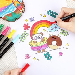 72 Colors Acrylic Paint Markers, Dual Tip with Fine Tip and Brush Tip Pens fo…