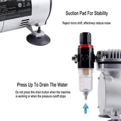 Airbrush Compressor Cool-Down Fan ABPST07 Powerful 1/6hp Portable Quiet Airbrush