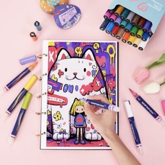 Arrtx Top Valve Action Marker Pen Set of 24 Colors Simptap Acrylic Paint Pens