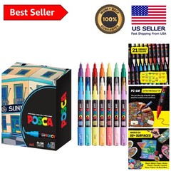Professional Quality 21-Count Paint Markers – Non-Toxic, Waterproof & Versatile
