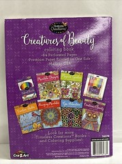 2015 Timeless Creations Creatures of Beauty Animals 64 Page Coloring Book
