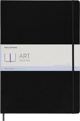 Art Sketchbook, Hard Cover, A3 (11.75″ X 16.5″) Plain/Blank, Black, 96 Pages