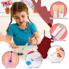 Paint Brushes for Kids Toddler Chubby Paint Brushes Bulk Set for Craft, 8 Pcs
