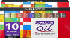 Daler-Rowney Graduate Oil Paint Set, 10-Tube Assorted Colors, 38Ml – Oil Paintin
