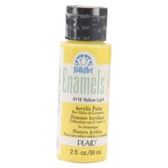 Enamel Glass & Ceramic Paint in Assorted 2 Fl Oz (Pack of 1) Yellow Light