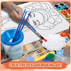 Sherr 140 Pcs 20 Set Pre Drawn Canvas Kit Elegant Lady Painting