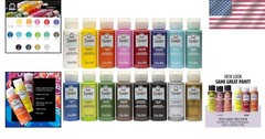 16 Count Acrylic Enamel Paint Set – Gloss Finish, Non-Toxic