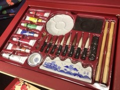 2007 Aspiring Artists Art Set Classic Chinese Brush Painting Deluxe 25pc Kit NEW