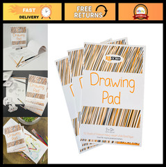 50 Sheets Drawing Paper Pad – 9×12 Inches, 3-Pack Art Sketch Pads for Artists