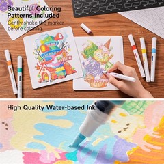 Ink Control Acrylic Paint Pens, 60 Colours Brush Tip Paint Marker Pens, Paint…