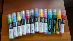 14 Liquitex acrylic markers 8-15mm LOT,
