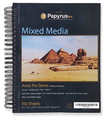 Papyrus Pro Mixed Media Sketch pad 9×12 NEW – Case of 12