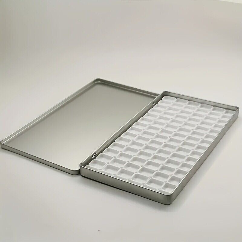 90-Grid Watercolor Packaging Box Tinplate Frosted Iron BOX Paint Storage