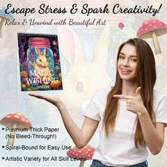 Coloring Book for Adults Relaxation, Spiral Bound Adult Coloring Book for Women