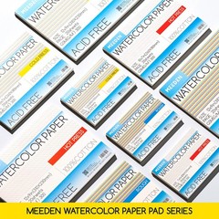 MEEDEN Watercolor Paper Block, 100% Cotton 10×7″, Cold Press